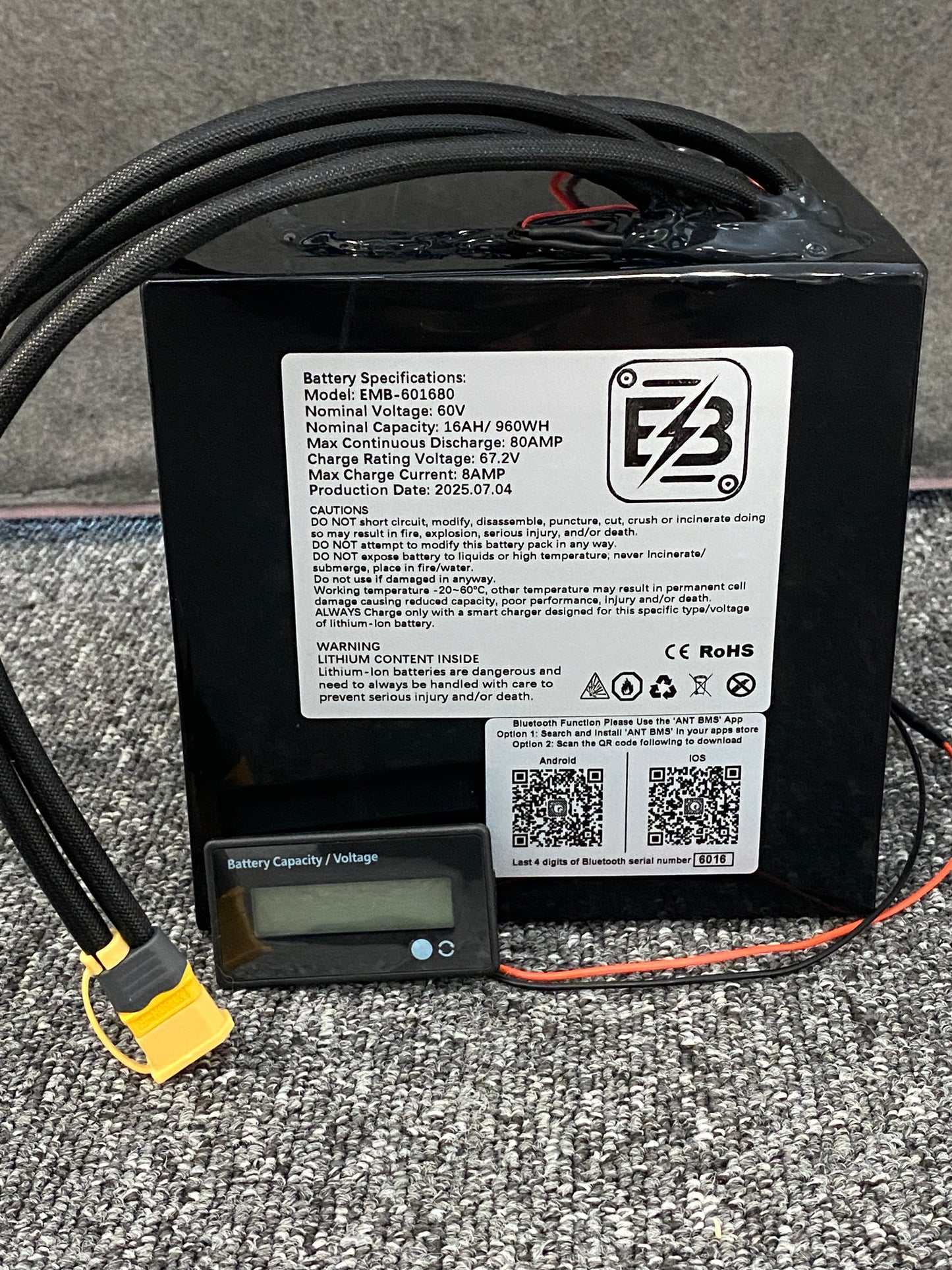 Batterie moto électrique 60v 16AH, motos Apollo, NRJ et autres Ma boutique