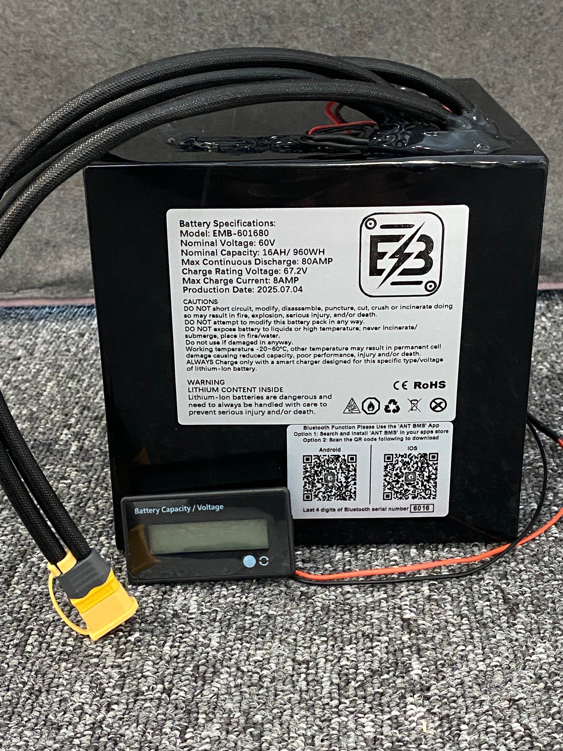Batterie moto électrique 60v 16AH, motos Apollo, NRJ et autres Ma boutique